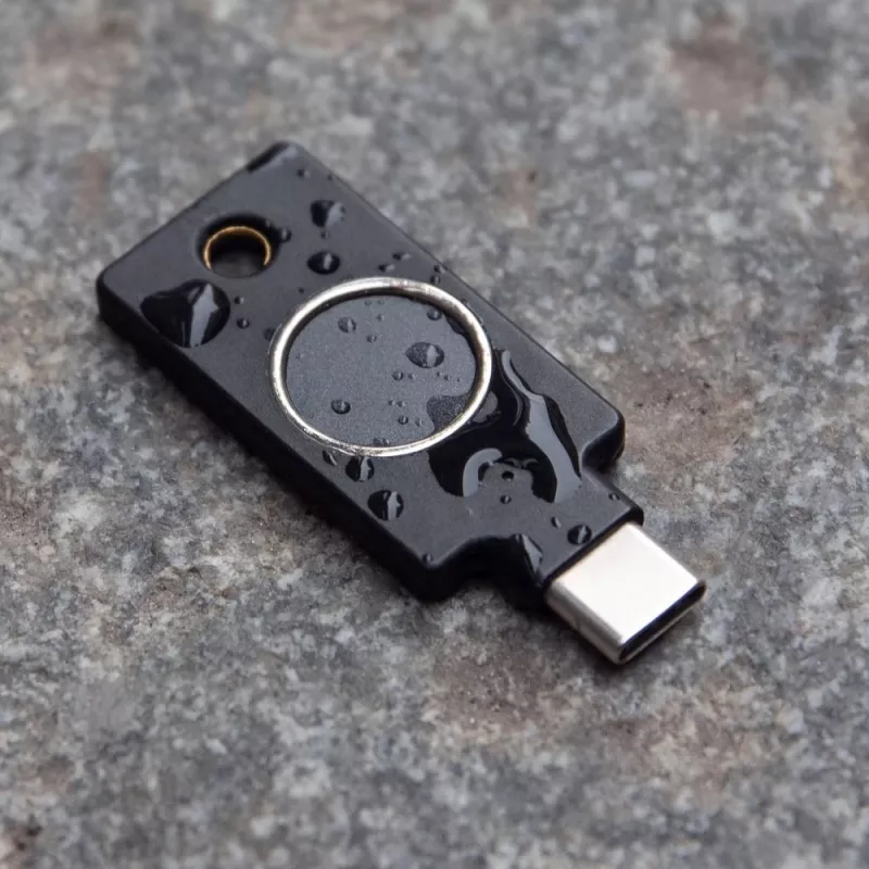 YubiKey C Bio FIDO Edition Yubico Melns Bezkontakta Autentifikācijas Atslēga