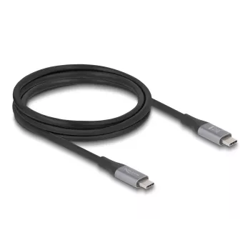 USB kabelis DeLOCK 81192 USB4 Gen 2x2 2m USB-C melns pelēks