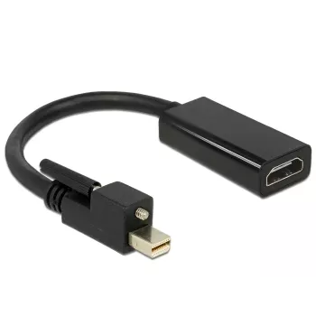 Video kabeļa adapteris DeLOCK 62640 Mini DisplayPort uz HDMI 0,25 m Melns