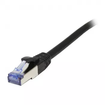 Patch kabelis RJ45 - CAT6A 500MHz - 1,0m - melns - S-STP (S/FTP) - AWG26 - LSZH - Synergy 21