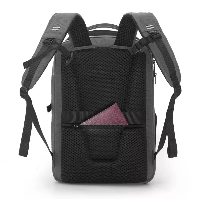 Mugursoma XDDESIGN Bizz Grey P705.932 — ūdensizturīga, viegla pilsētas mugursoma