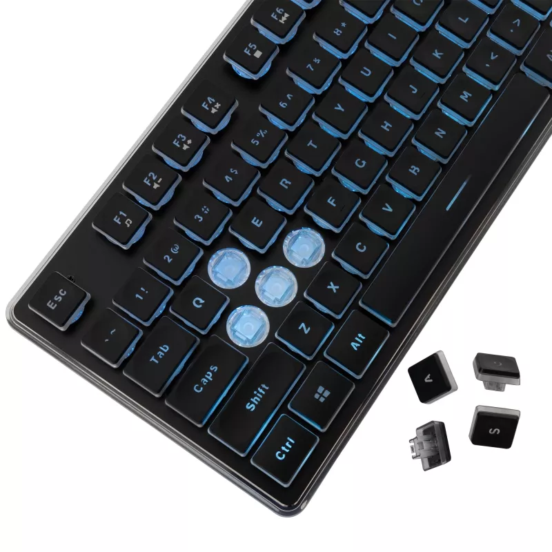 Mehāniskā spēļu tastatūra White Shark Tachi Black US izkārtojums RGB fona apgaismojums