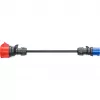 go-e CH-04-31 adapteris Gemini flex 11 kW, CEE sarkans 16 A trīsfāzu uz CEE zilu 16 A, IP55, 0,3 m, melns