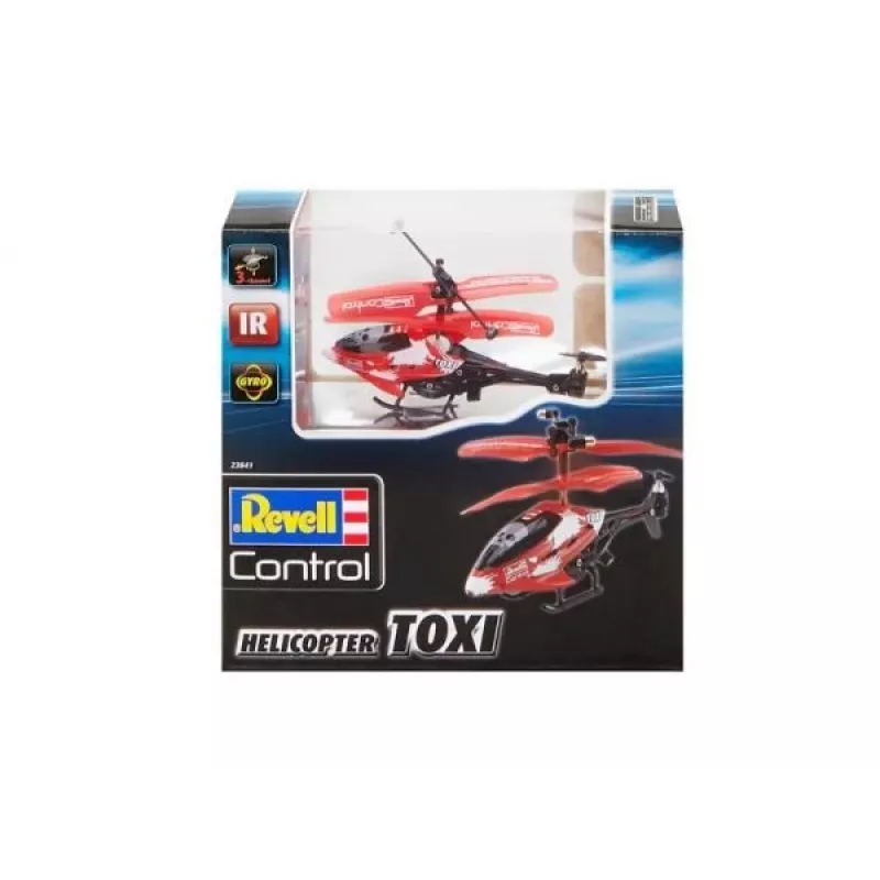 Helikopters RC Revell TOXI ar elektromotoru, LiPo 75 mAh, 15 g, balts/sarkans/melns
