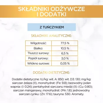 Purina GOURMET Gold Adult kaķu mitrā barība ar tunzivi 85 g skārdenē
