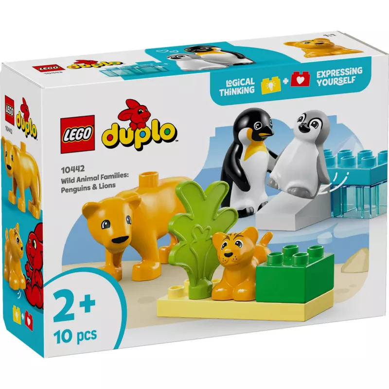 Lego 10442 Savvaļas dzīvnieku ģimenes: Pingvīni un Lauvas
