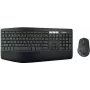 Logitech MK850 Performance bezvadu tastatūras un peles komplekts - pilna izmēra (100%) - Bezvadu - RF bezvadu + Bluetooth - QWERTY - Melns - Pele iekļauta