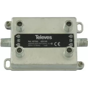 Sadalītājs Televes AZ414D 4-izeju 14 dB, frekvence 5–1218 MHz