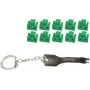 ShiverPeaks BS08-01031 RJ45 portu bloķētājs zaļš — komplekts ar 10 slēdzenēm un 1 atslēgu