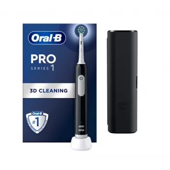 Oral-B PRO Series 1 rotējoša-oscilējoša zobu birste pieaugušajiem, melna