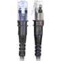PatchSee ThinPATCH - Patch-Cable - RJ-45 (vīriešu) uz RJ-45 (vīriešu) - 2,7 m - 4,9 mm - FTP - CAT 6a - IEEE 802.3at - Ekranēts, bez halogēna - Melns (TP-6A-F/9)