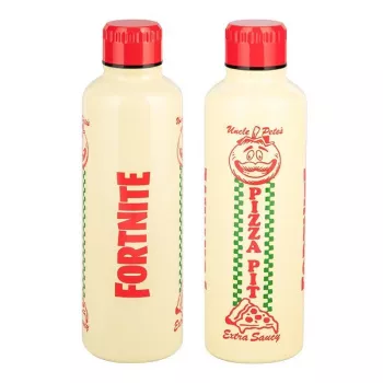 Sporta ūdens pudele Paladone Fortnite Metal PP14736FO 500 ml, metāla apdare, skrūvējams vāciņš