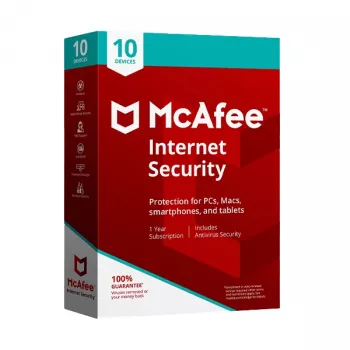 McAfee Internet Security 10 ierīcēm 1 gads