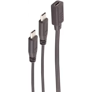 USB kabelis ShiverPeaks BS13-20020 USB 2.0 0.3m 2x USB C Melns