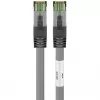 Goobay CAT 8.1 savienojuma kabelis, S/FTP (PiMF), Pelēks, 0,5 m - LSZH bezhalogēna, Vara AWG 24 (55135)