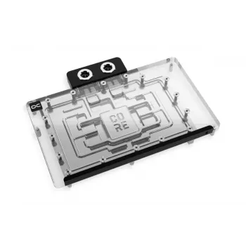 Alphacool 10268 Ūdensbloks ar Backplate Acrylic Aluminium Chrome Copper Nylon Melns 160.8mm