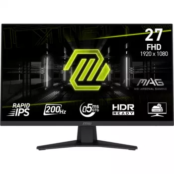 MSI MAG 274FDE Gaming Monitors 68.6 cm (27 inch), melns, FullHD, Rapid-IPS, HDR Ready, Adaptive-Sync, 200Hz Panel (9S6-3CE41H-002)
