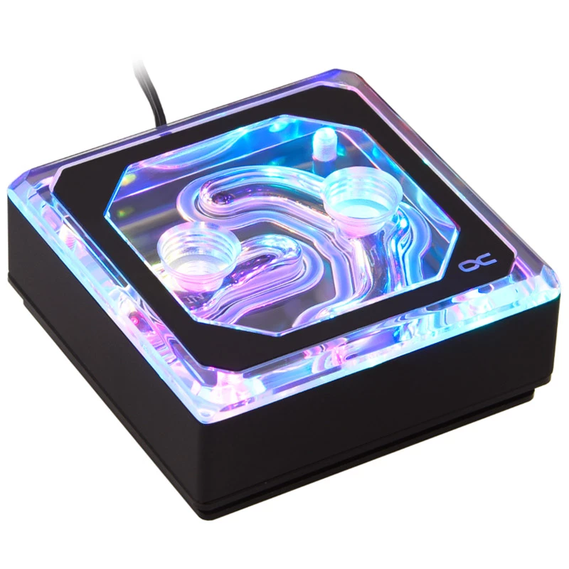 Alphacool 11992 ūdens bloks - Acetāls - Akrils - Alumīnijs - Misiņš - Varš - Niķelis - Nerūsējošais tērauds - Melns - Caurspīdīgs - 1/4 collas - 60 °C - 0,8 bar