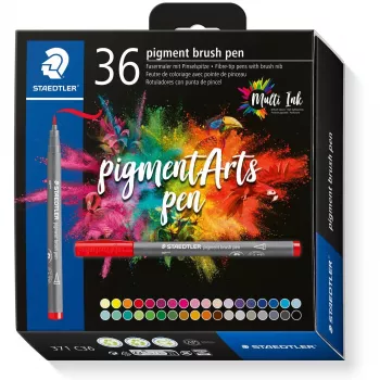 Brush Pen Staedtler Pigment Arts 36 Krāsas