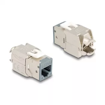 DeLOCK 88120 plakanais keystone modulis RJ-45 pelēks 10 gab.