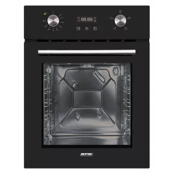 Iebūvējamā elektriskā cepeškrāsns MPM MPM-45-BO-23C, 50 L, 220–240 V, 2000 W, skārienjutīga un rotācijas vadība, melna