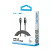 USB-C uz C 2.0 Vention3.1 5A 240W 2m BK kabelis