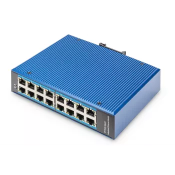 Digitus 16 Portu Gigabit Ethernet Tīkla Slēdzis, Rūpnieciskais, Nepārvaldāmais