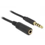 Audio pagarinātājs DeLOCK 84716 0.5 m 3.5 mm Melns