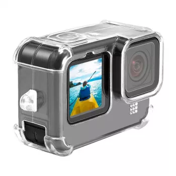 PULUZ korpuss ar objektīva vāciņu un kakla siksnu GoPro Hero 9 / 10 / 11