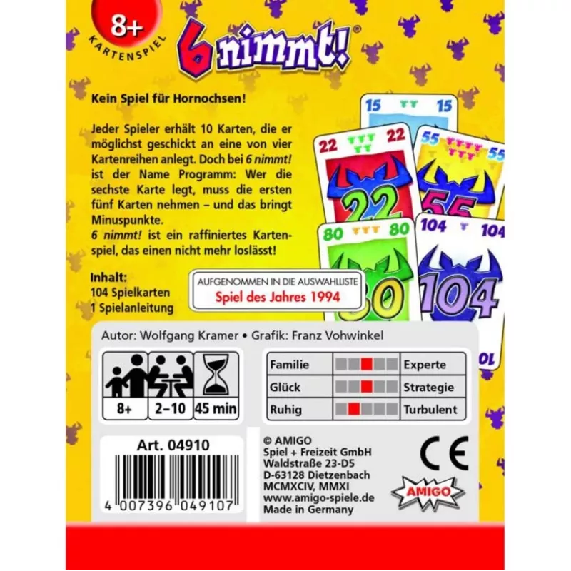 Amigo 6 nimmt!, Kāršu spēle