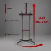 Maclean TV statīvs/ratiņi, kameras plaukts, uz riteņiem, 37-70 inch, max slodze 45kg/5kg plaukts, max. VESA 600x400, MC-113 B