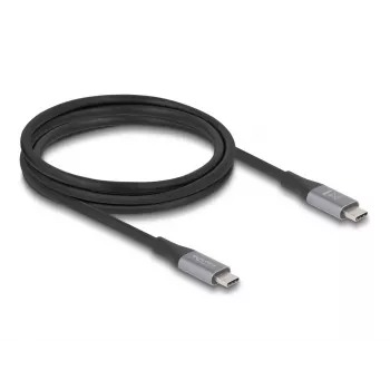 USB kabelis DeLOCK 81192 USB4 Gen 2x2 2m USB-C melns pelēks