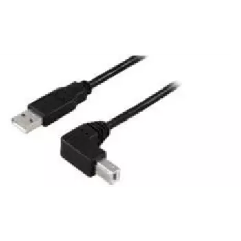 Microconnect USBAB2ANGLE10 USB kabelis 10 m USB A USB B Melns