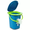 GreenBlue GB320BL Pārnēsājams tualetes spainis ar vāku un rokturi, 19L, izturīgs un stabils