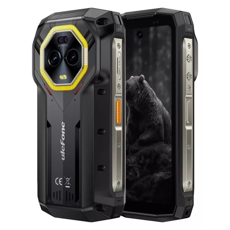 Ulefone Armor Mini 20 viedtālrunis, 4,7 collu, Helio G99, 8GB RAM, 256GB, 6200 mAh, Android 14, melns