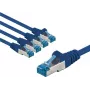 Goobay CAT 6A Patch Cable S/FTP PiMF 5 m Blue 5er-Set - vara vadītājs CU (67532)