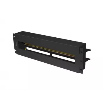 Lanberg AK-VDP103-B 19 collu 3U sprieguma sadales panelis ar DIN sliedi TS-35, melns