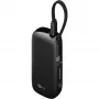 Powerbank 5.000 mAh ar integrētu USB-C kabeli 13cm, 20W (melns, 5 Ah, 1x USB-A, 1x USB-C, PD, QC)