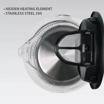 Elektriskā stikla tējkanna Maestro MR-063-BLACK, 2200W