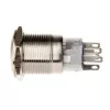 DimasTech PD024 sudraba datora korpusa poga ar LED gredzenu