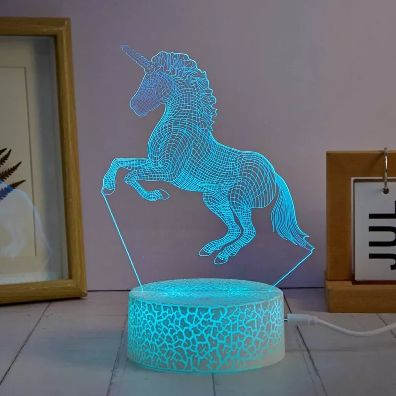 Manta SNL116RGB RGB 3D zirga dekoratīvā LED lampa