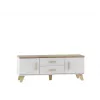 Cama RTV stand LOTTA 140cm Balts + sonoma oak