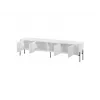 TV skapis Cama Meble VERA 190x40x50 cm, matēti balts, skaidu plātnes virsma