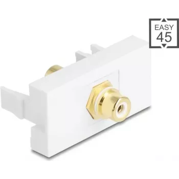 Cinch savienotājs DELOCK Easy 45 modelis 90861, zeltīts