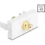Cinch savienotājs DELOCK Easy 45 modelis 90861, zeltīts