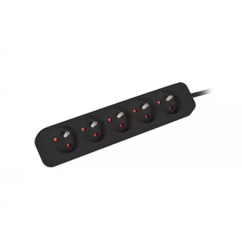 Lanberg PS0-05E-0300-BK Pagarinātājs 3 m 5 AC-izejas Iekštelpām Melns