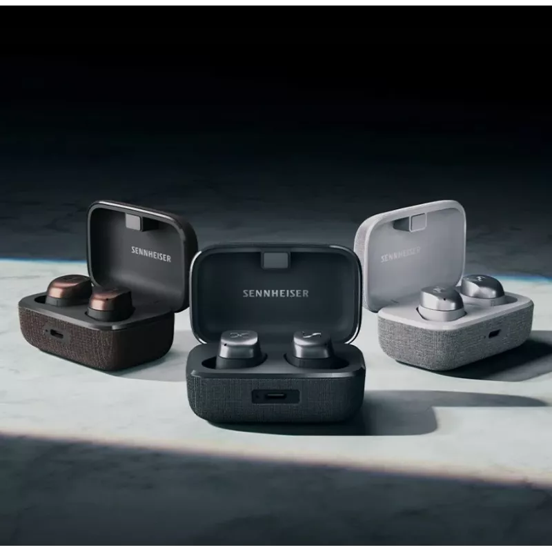 SENNHEISER Momentum MTW4 Bezvadu Bluetooth trokšņu slāpējošas sporta austiņas - Balts & Sudrabs