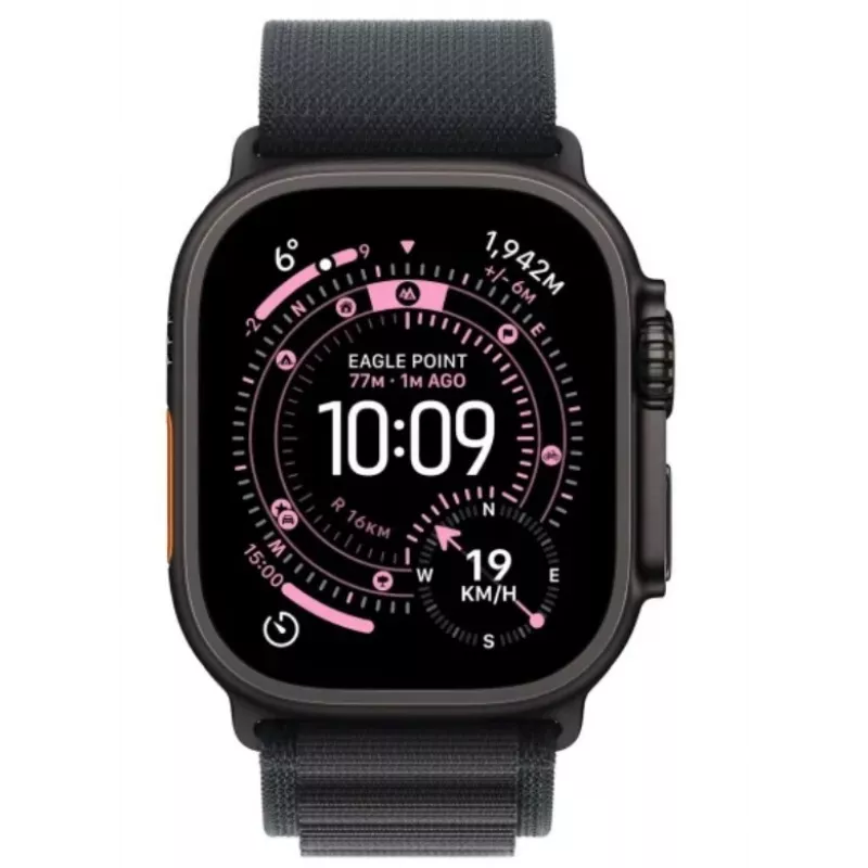 Viedpulkstenis Apple Watch Ultra 3 GPS + Cellular 49mm Melns Titāna Korpuss ar Melnu Alpine Clip Lielu