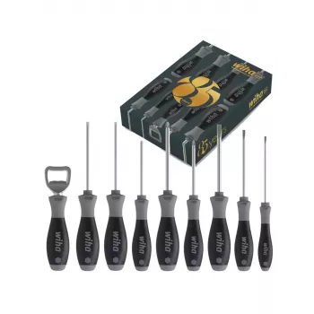 Skrūvgriežu komplekts Wiha 46544 — 9 gab. SoftFinish Limited Edition, izolēti rokturi