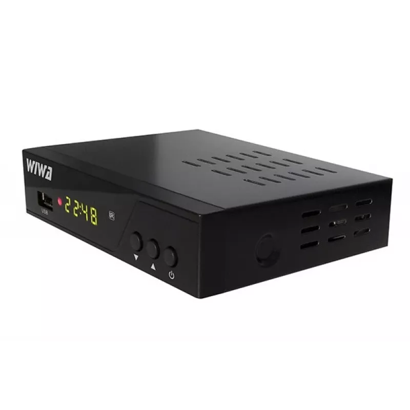 Zemes ciparu TV uztvērējs WIWA H.265 PRO DVB-T/DVB-T2 — Full HD, H.265, HDMI, SCART, USB, ierakstīšana